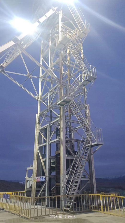 甘肅肅北鼎城礦業井架、箕斗、罐籠、梯子間、井筒裝備，提升系統制作安裝